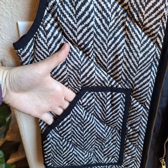 J. Crew herringbone down vest small - Picture 3 of 8